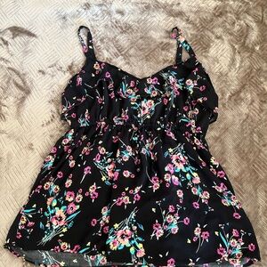 Torrid Black Floral Top